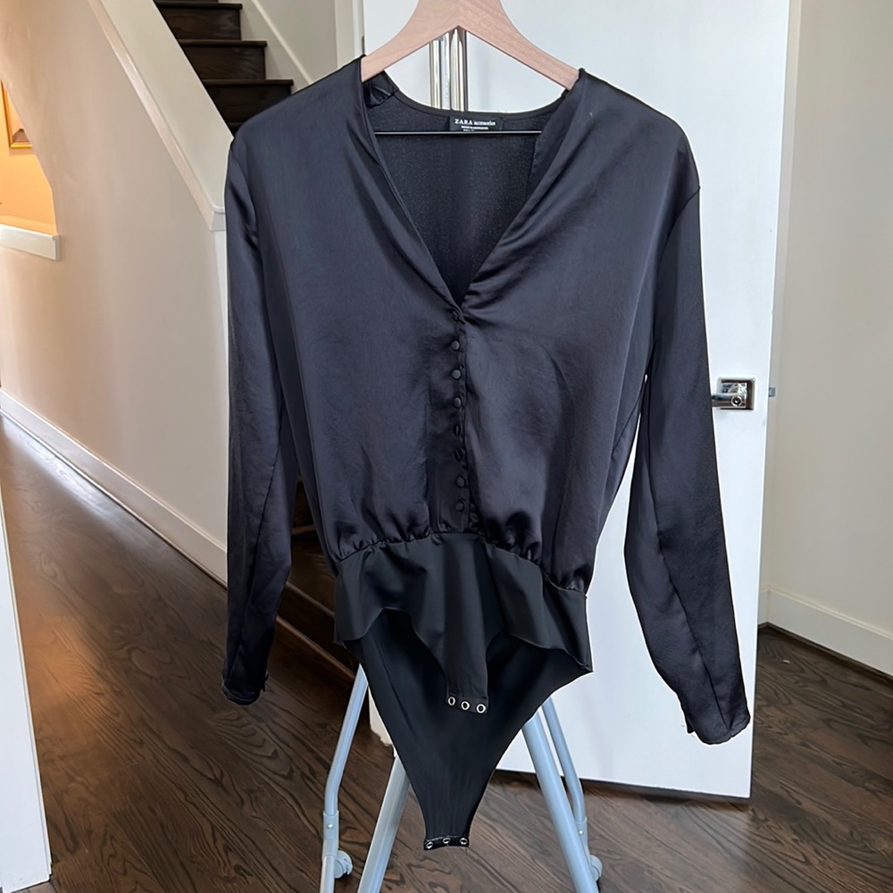 Zara Black One Piece Bodysuit